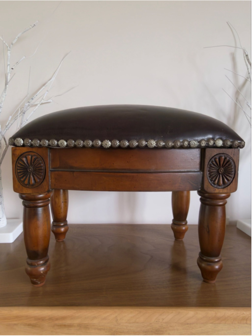 Small Vintage Victorian-Style Footstool